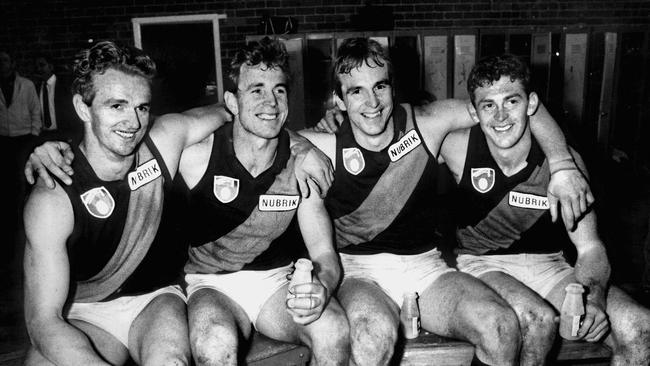 The Daniher brothers - Tony, Terry, Neale and Chris after a Bombers clash with St Kilda.