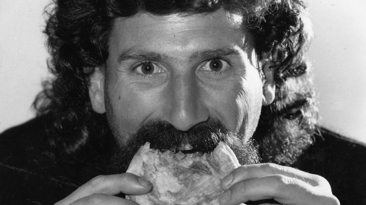 The great Robert ‘Dipper’ DiPierdomenico digging into a meat pie back in 1991.