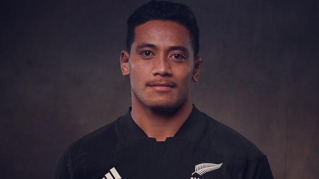 Shannon Frizell poses during an All Blacks portrait session.