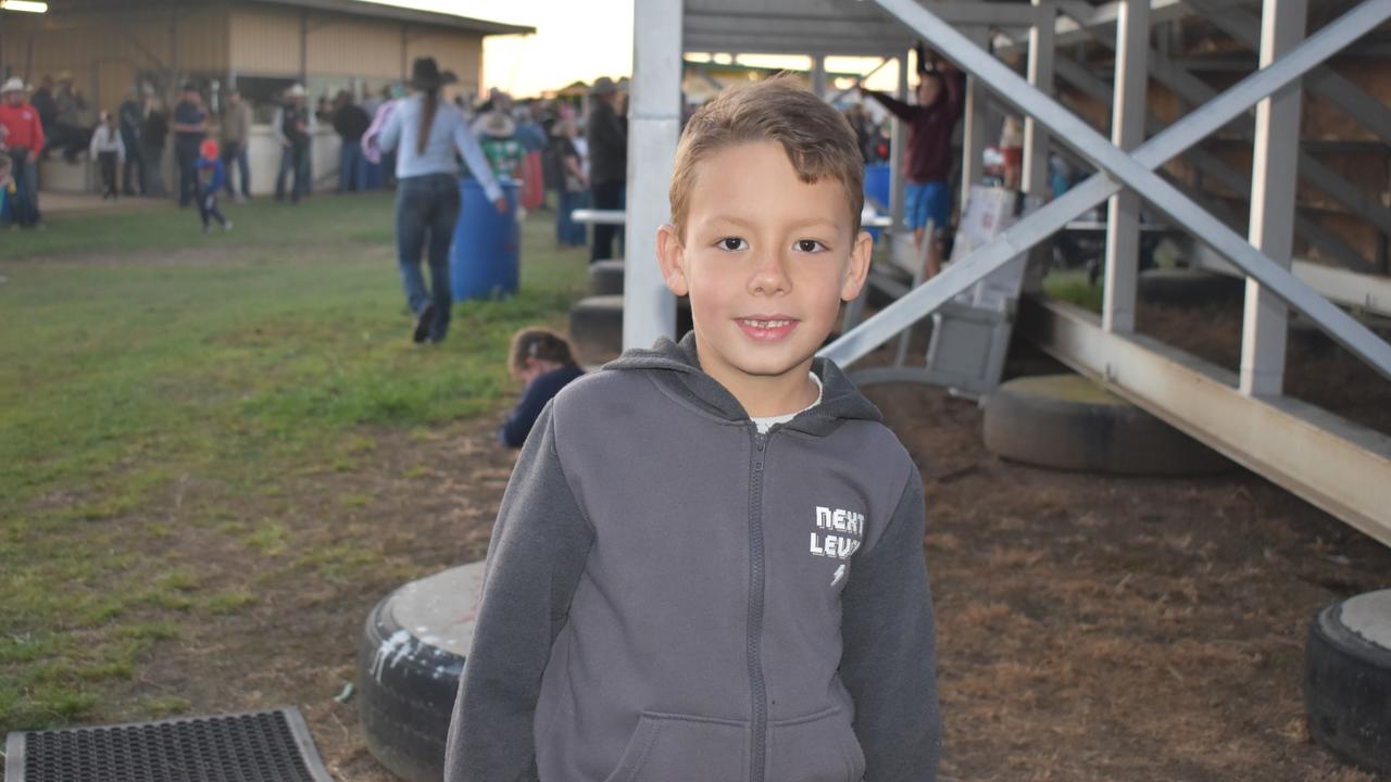 Seven-year-old Levi Ralph at the 2021 Killarney Rodeo. Photo: Madison Mifsud-Ure / Warwick Daily News