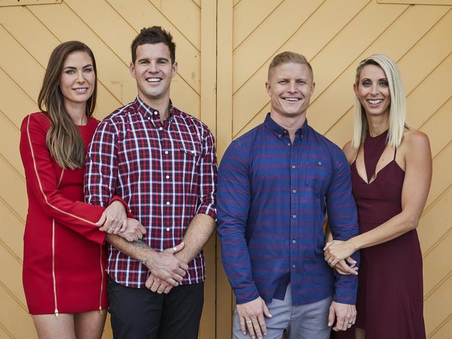 The top two teams Kate and Harry and Aaron and Daniella. Picture: Seven