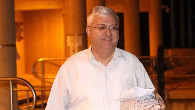 Frank Zumbo pictured as he leaves the Surry Hills police centre. 5th June 2021. Frank Zumbo has been granted bail after being charged with historical sexual offences.Picture by Damian Shaw