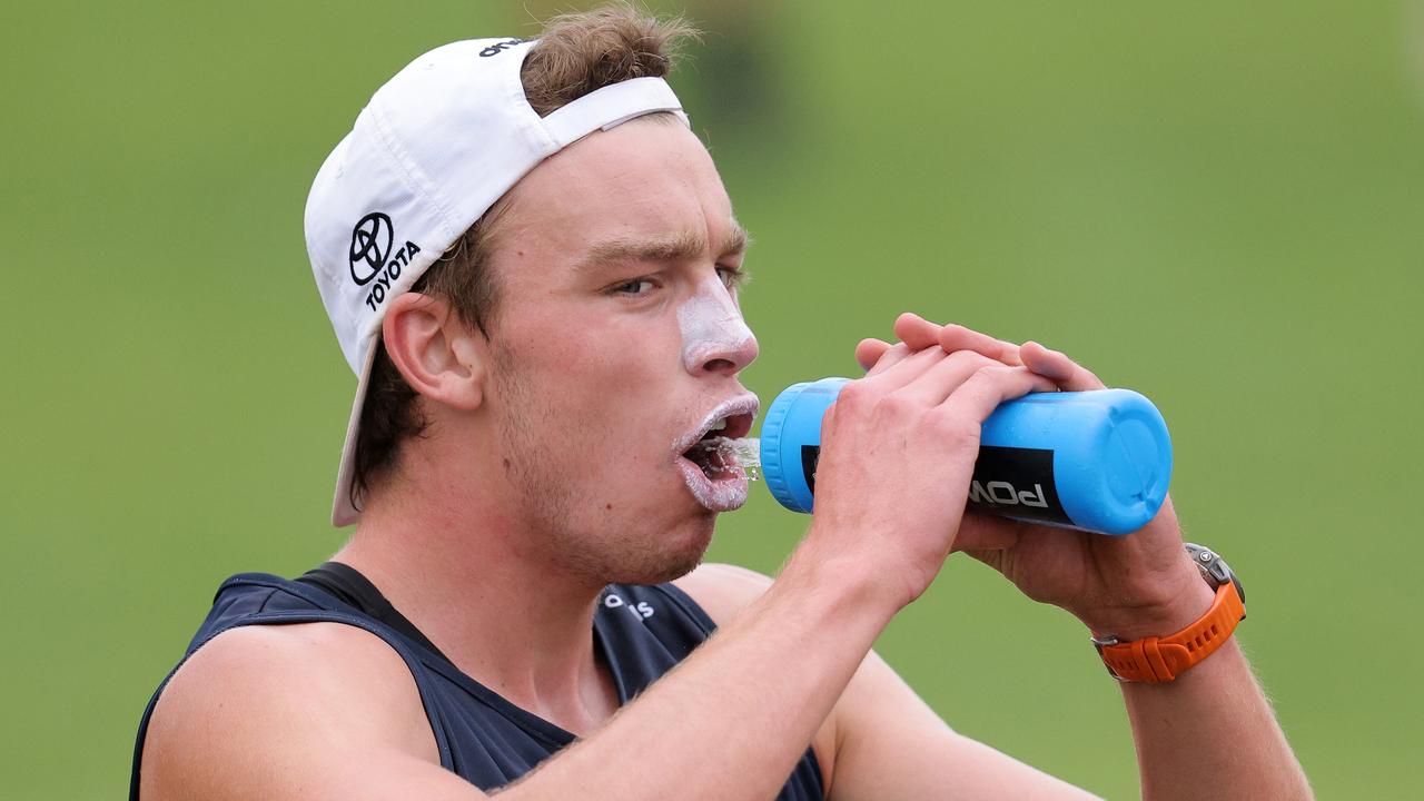 Riley Thilthorpe during a pre-season session.