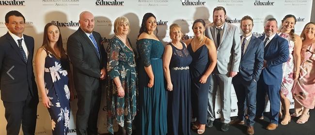 The team from Blue Haven Public School at the Australian Education Awards