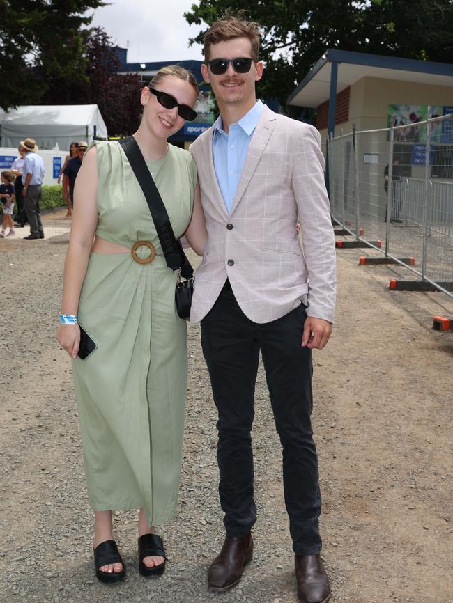 Claire White and Alex Rofe attend the Ballarat Cup. Picture: Brendan Beckett