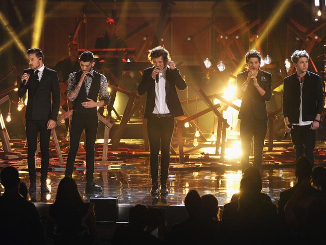 Global hit ... Liam Payne, Zayn Malik, Harry Styles, Louis Tomlinson and Niall Horan of One Direction. Picture: Kevin Winter