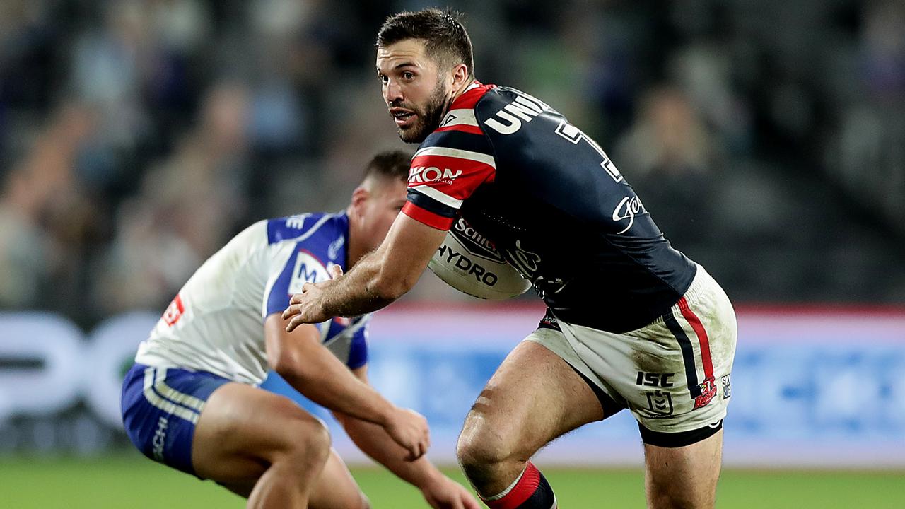 James Tedesco was explosive again for the Roosters and Blues. Pictures: Mark Metcalfe/Getty Images