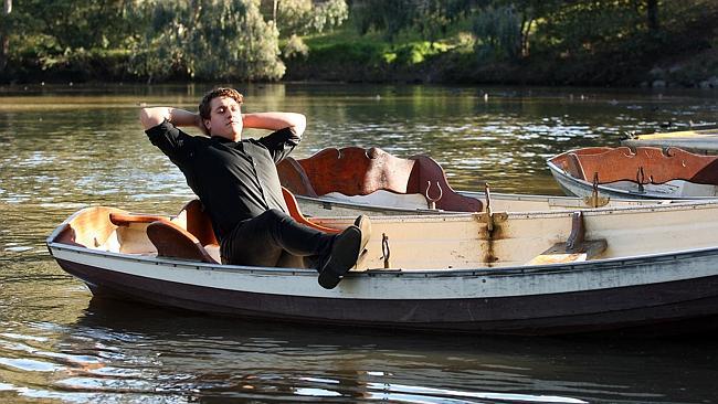  Scott Kurowski soaks up some sun at the Fairfield Boat House. 