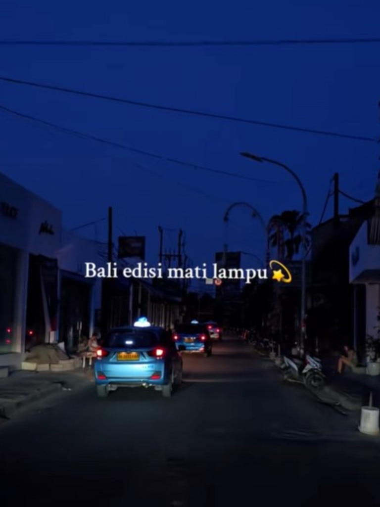 Dark shops and homes are shown in this post which says: 