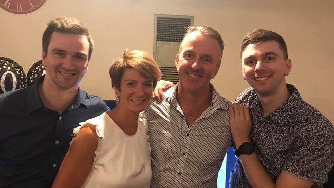 Constable Josh Prestney, far right, with parents Belinda and Andrew and brother Alex.