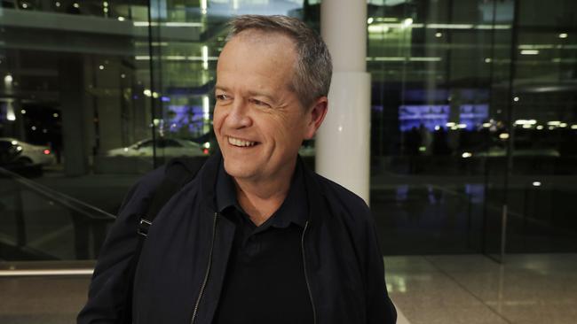 Bill Shorten arrives at Canberra for the sitting week. Picture: Sean Davey.