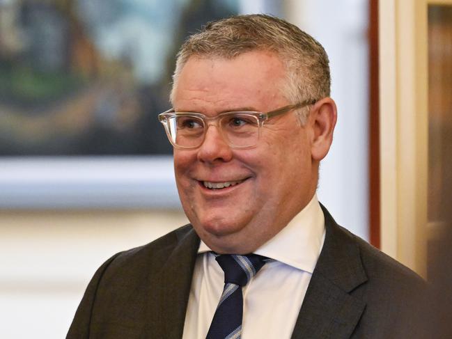CANBERRA, AUSTRALIA  - NewsWire Photos - May 13, 2025: Murray Watt arrives at the swearing-in ceremony at Government House, Canberra. Picture: NewsWire / Martin Ollman