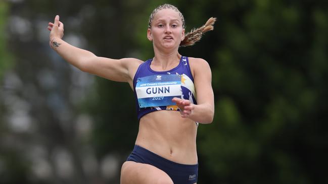 Katie Gunn in action. Picture: Fred Etter/Athletics NSW