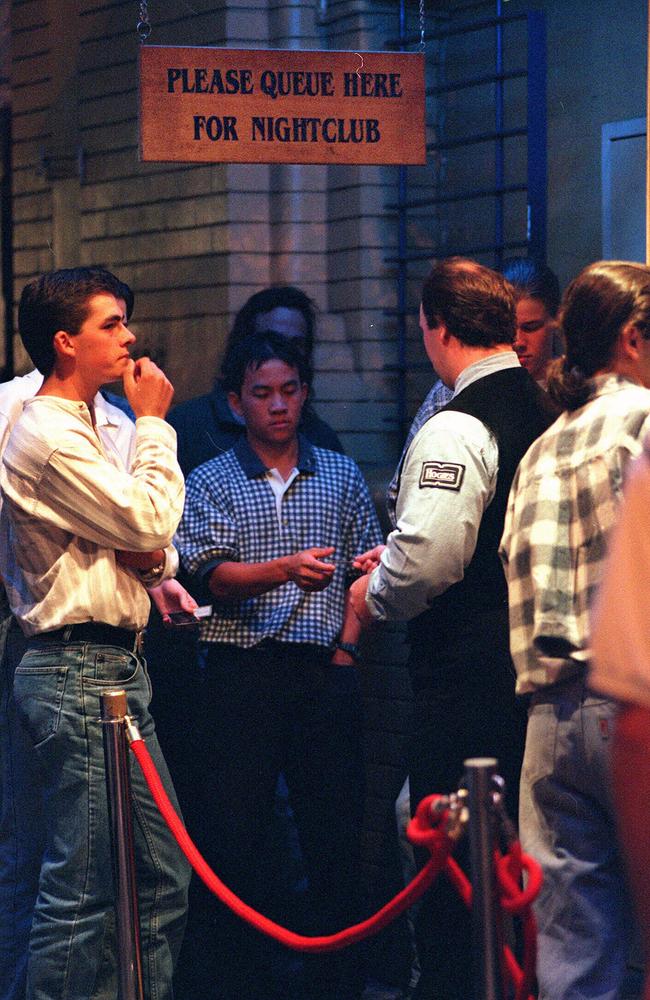 Outside Hogies nightclub in 1997. Picture: Jamie Hanson