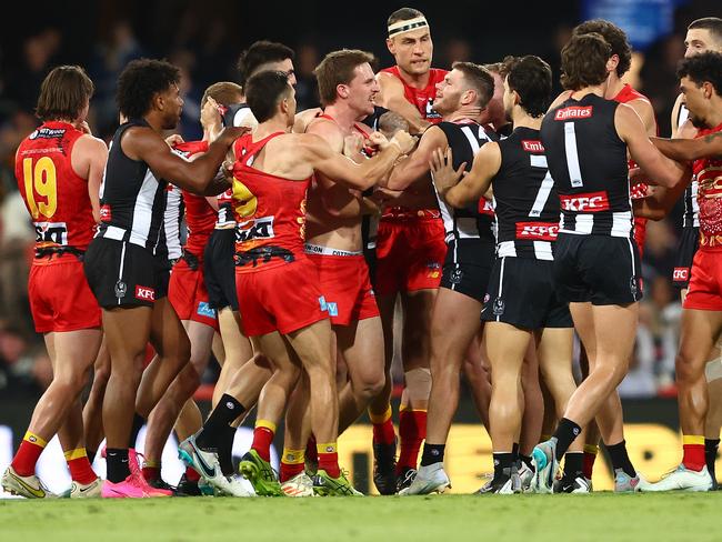 The Pies packed the Gold Coast’s stadium in July 2023. (Photo by Chris Hyde/AFL Photos/via Getty Images)