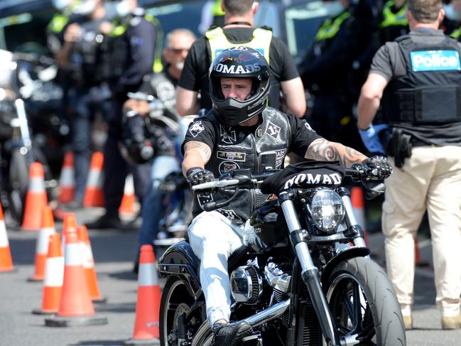 The Nomads were until recently viewed as an emerging bikie force. Picture: Andrew Henshaw