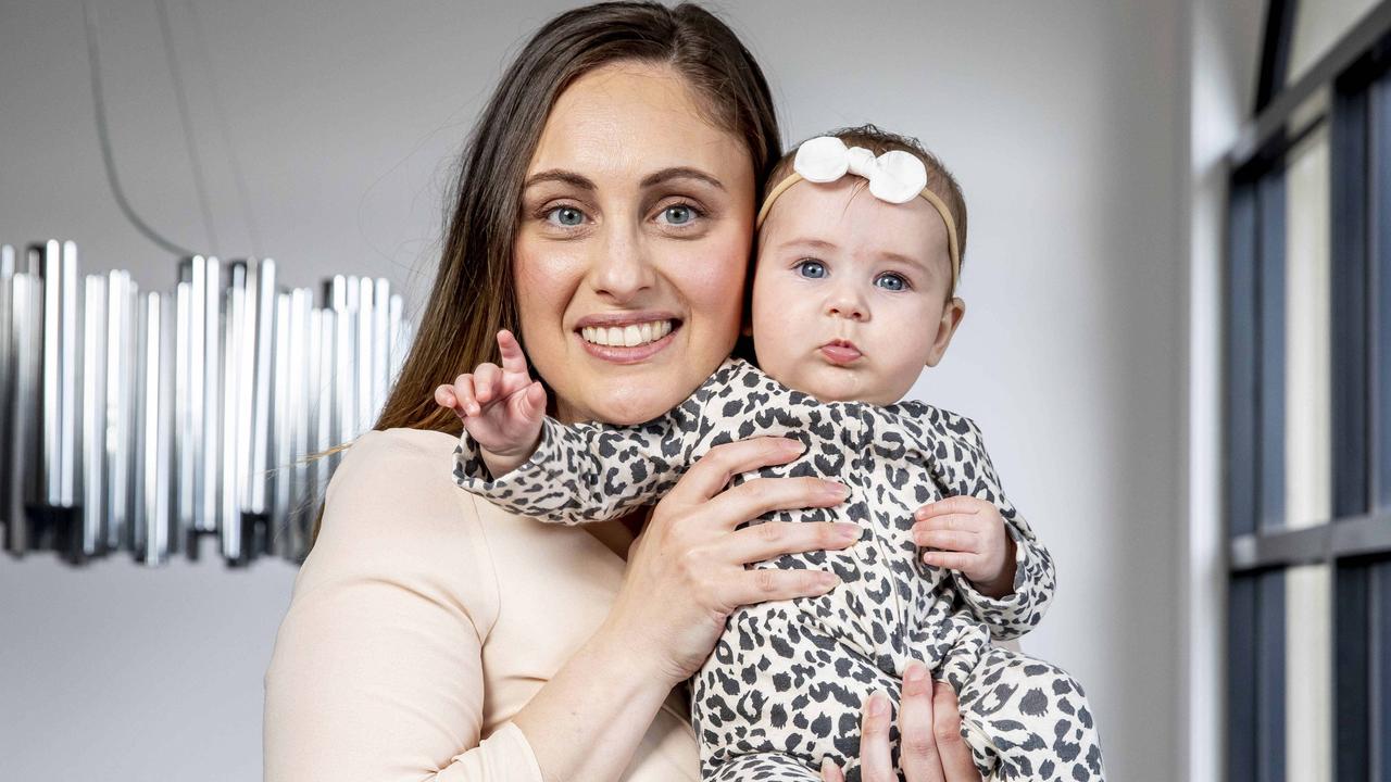 Melissa Apostolopoulos suffered two miscarriages before having her daughter, Ava, and said it was the hardest thing she has had to endure. Picture: Tim Carrafa