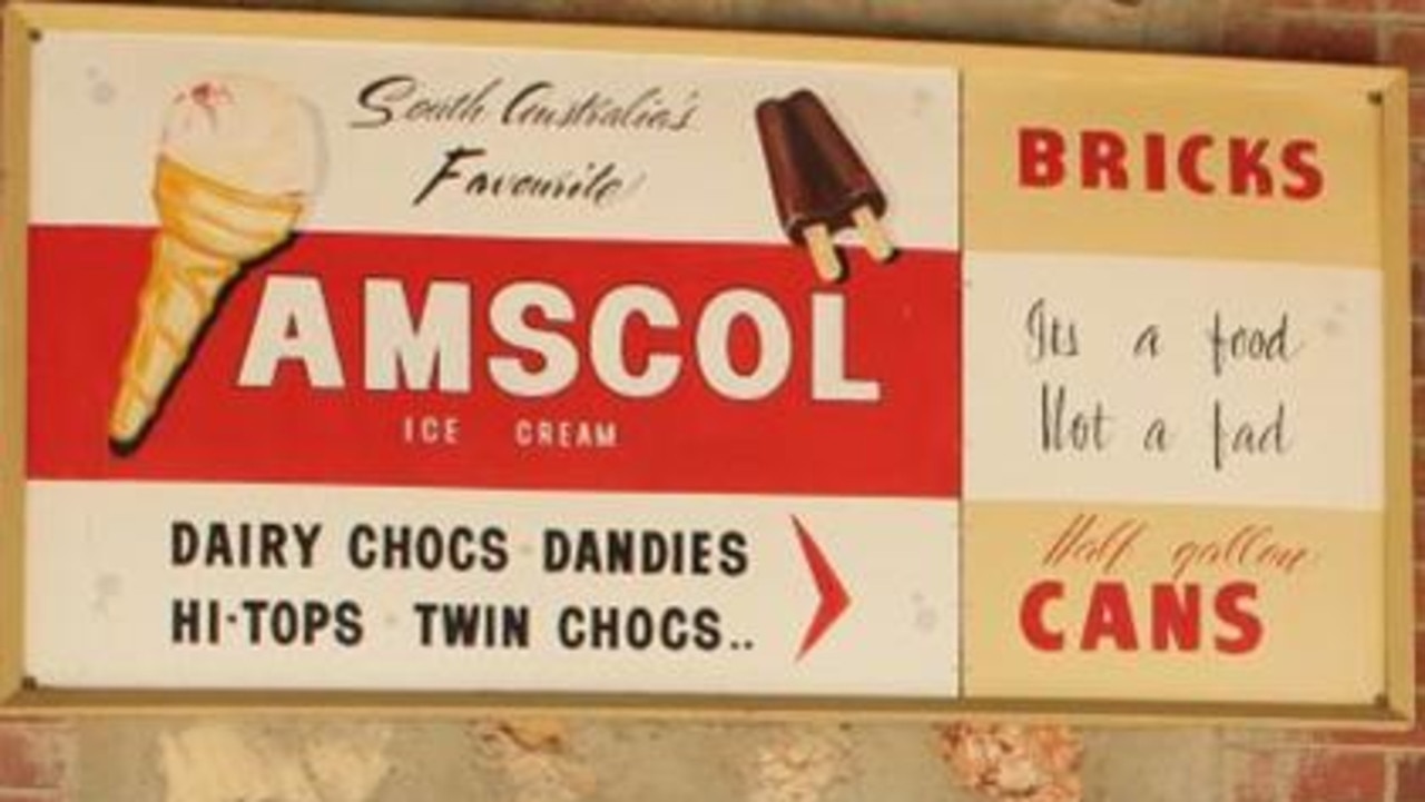 An Amscol advertisement for ice creams.