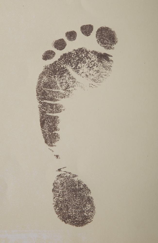 The print of Hannah Clarke’s foot that sparked the creation of Small Steps 4 Hannah.