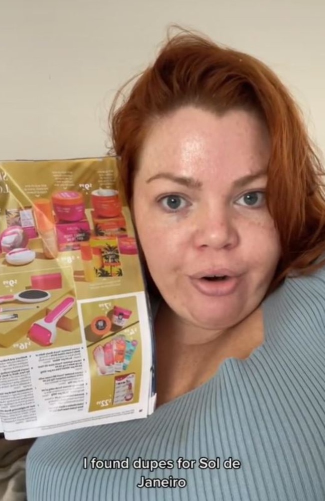 Aldi fans are frothing over a $10 ‘dupe’ of an expensive beauty product in this week’s Special Buys. Picture: TikTok/@SamanthaIzundu