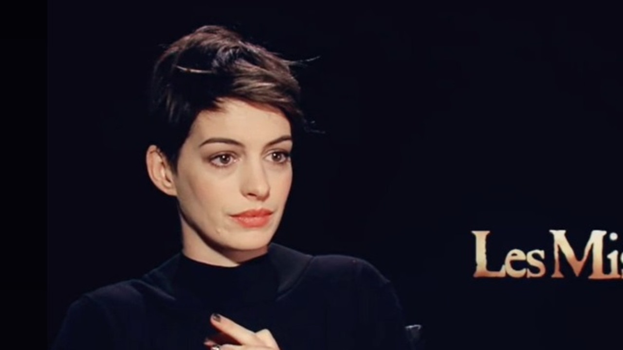 Hathaway appeared cold during the interview, which was very different to her co-stars' sit downs. Picture: TikTok.