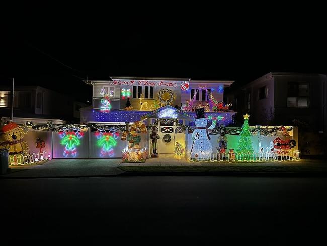 This Bulimba home has decked the halls for December. Picture: Facebook