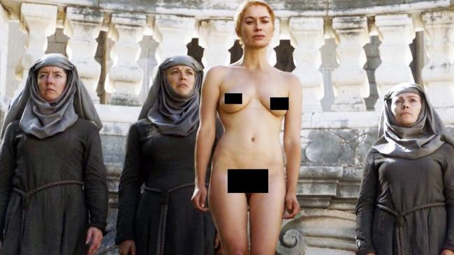 Lena Headey used a body double for her nude scene when she starred as Cersei in HBO's Game of Thrones. Picture: HBO