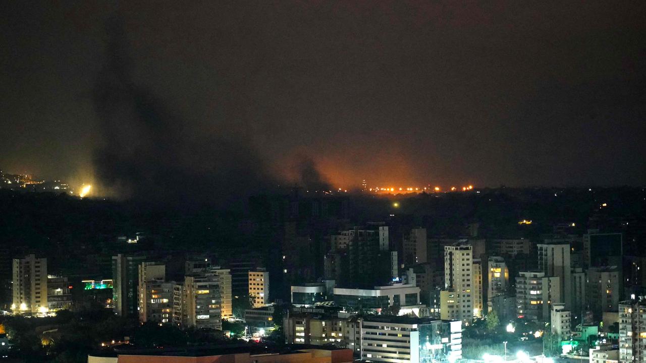 Smoke continues to billow over the Lebanese capital, Beirut. Picture: Etienne Torbey/AFP