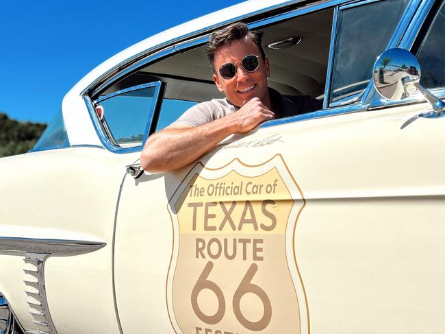 James Tobin getting his kicks on Route 66 in The Great Outdoors.