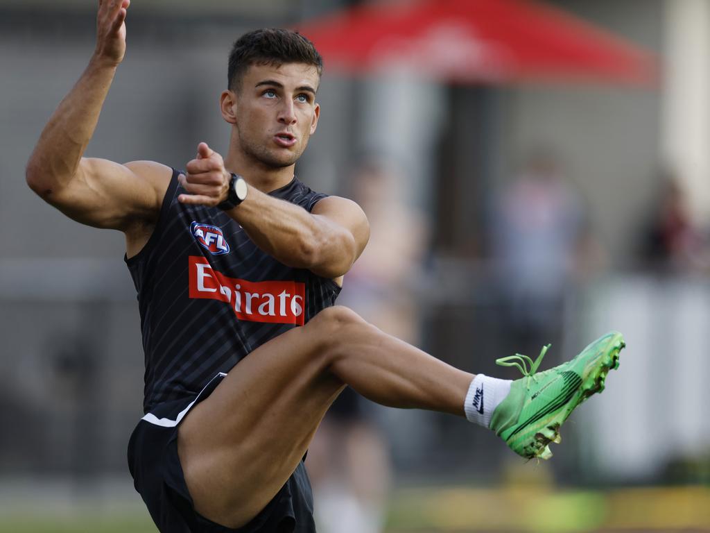 Nick Daicos trained and will face Port Adelaide. Picture: Michael Klein