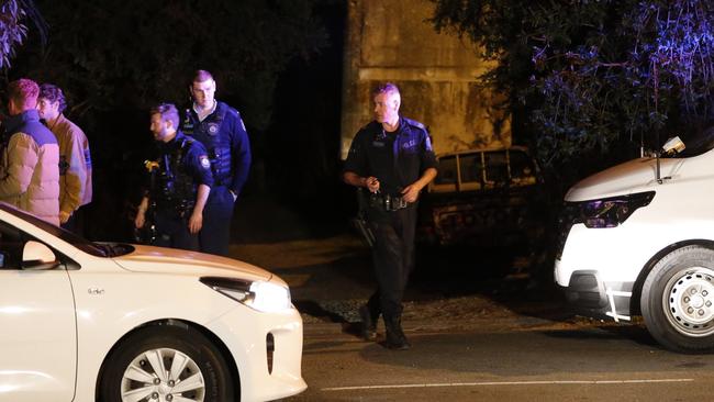 The home at Ingleside where a man was shot by police on Saturday night. Picture: Steve Tyson