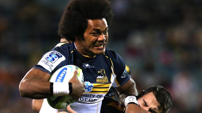 Brumbies vs Chiefs at GIO Stadium in Canberra. brumbies Henry Speight.