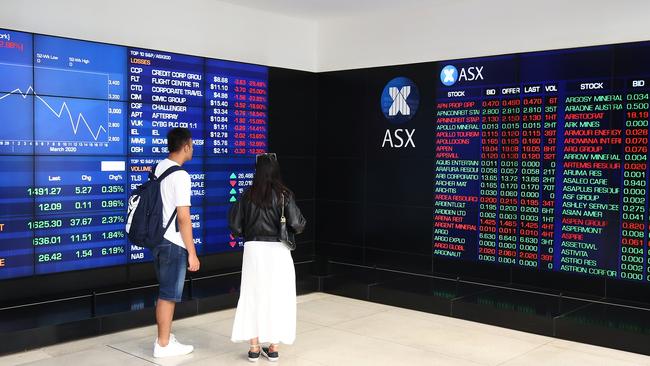 Shares are lifting on Friday after a tumultuous week of trading. Picture: Brendon Thorne/Getty Images.