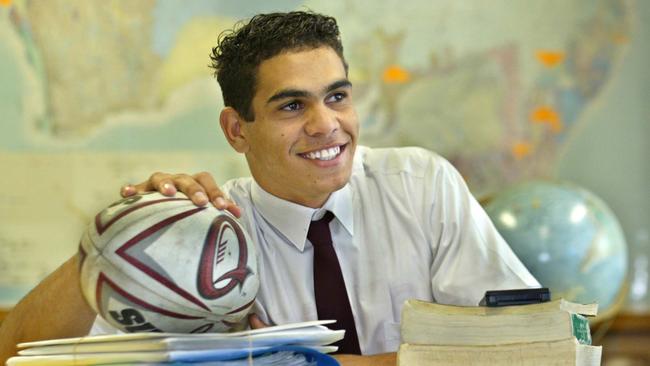 Greg Inglis when he was a Year 11 student at Wavell High. Picture: Campbell Scott