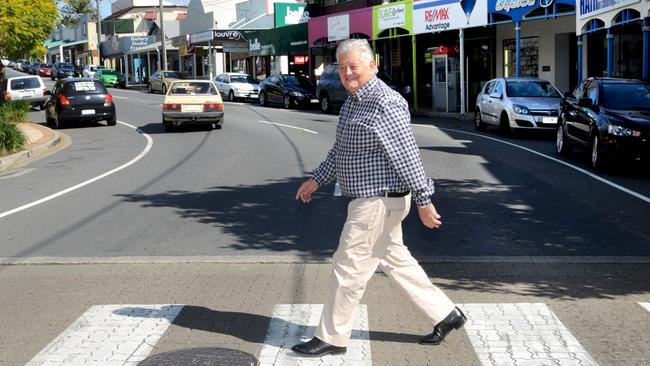 David Farley of the Manly Chamber of Commerce at the heart of Cambridge Parade in 2010.