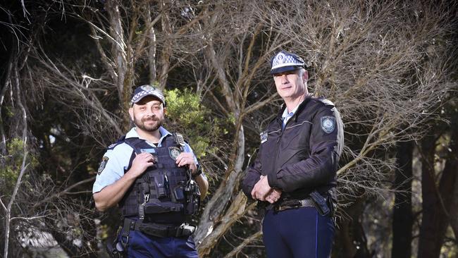 The two police officers will receive commendations for their actions. Picture: Flavio Brancaleone
