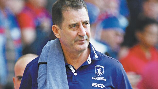 Ross Lyon is in an unexpected position. Picture: George Salpigtidis