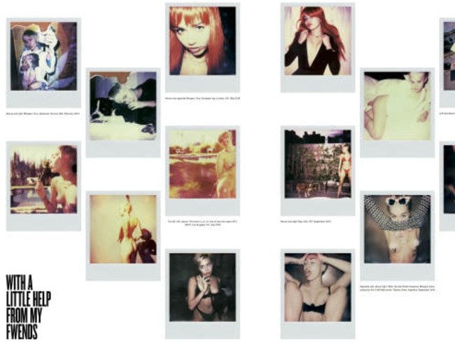 Some of the behind the scenes polaroids shared with V magazine.