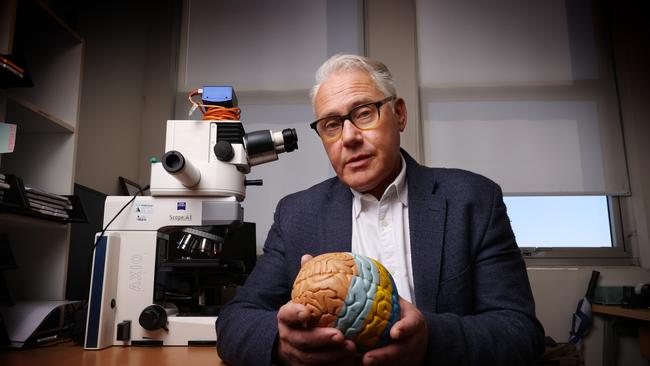 Dr Michael Buckland at the Australian Sports Brain Bank. Picture: John Feder/The Australian.