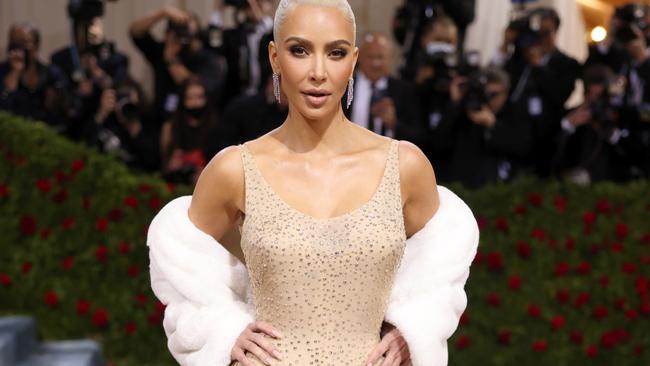 Kim Kardashian attends the 2022 Met Gala in Marilyn Monroe’s dress. Picture: Getty Images