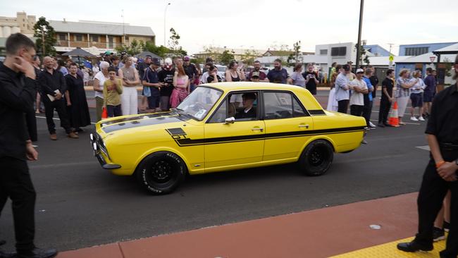 Arriving in style at the 2023 Kingaroy State High School formal.