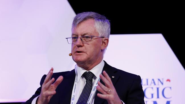 Former secretary of the Department of Prime Minister and Cabinet, Martin Parkinson speaking at The Australian’s Strategic Forum. Picture: Nikki Short