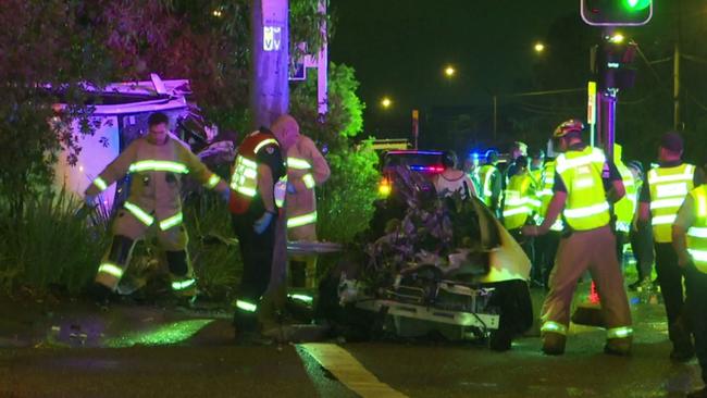 Carnage … The scene on Percival Rd, Smithfield. Picture: TNV