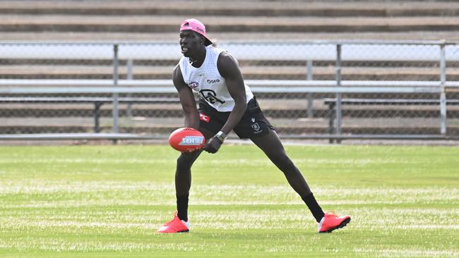 Aliir Aliir has been on light duties since his surgery. Picture: Keryn Stevens