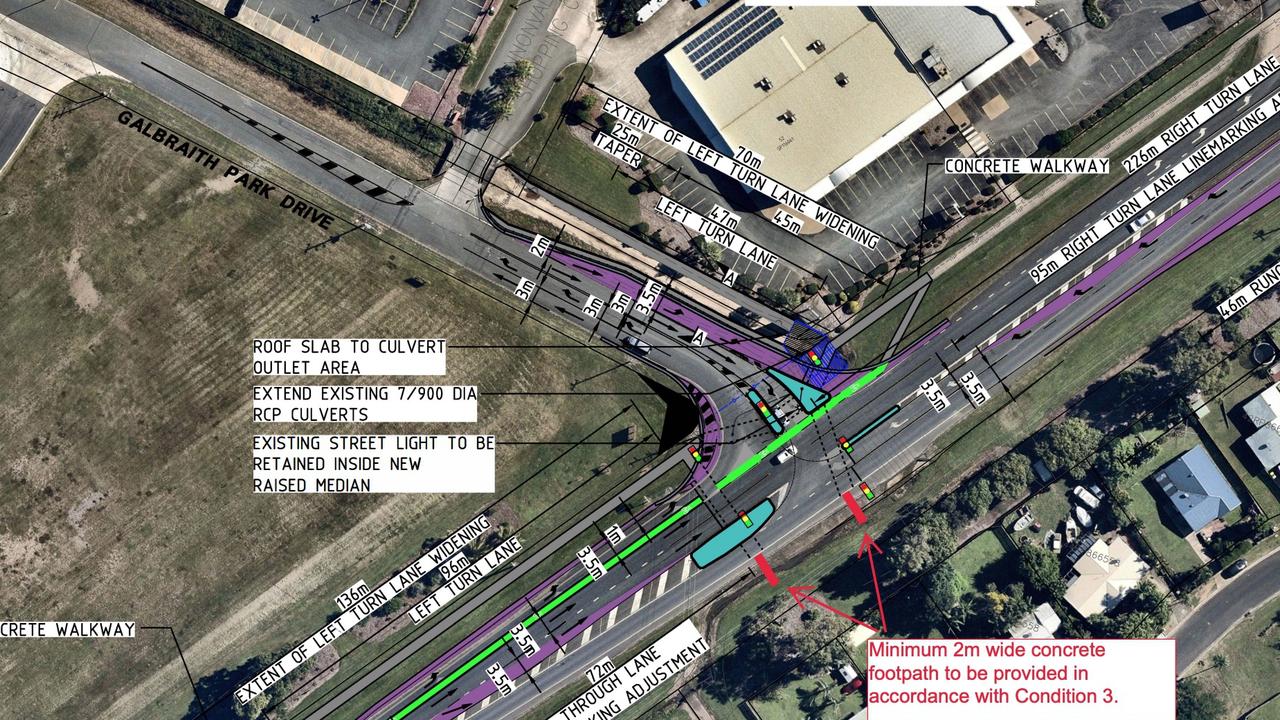 If the new BCF and Supercheap Auto stores are approved to be built at the corner of Galbraith Rd and Shute Harbour Rd in Cannonvale, the developer must fork out $378,900 in infrastructure charges to help pay for new traffic lights. Picture: Documents submitted to Whitsunday Regional Council