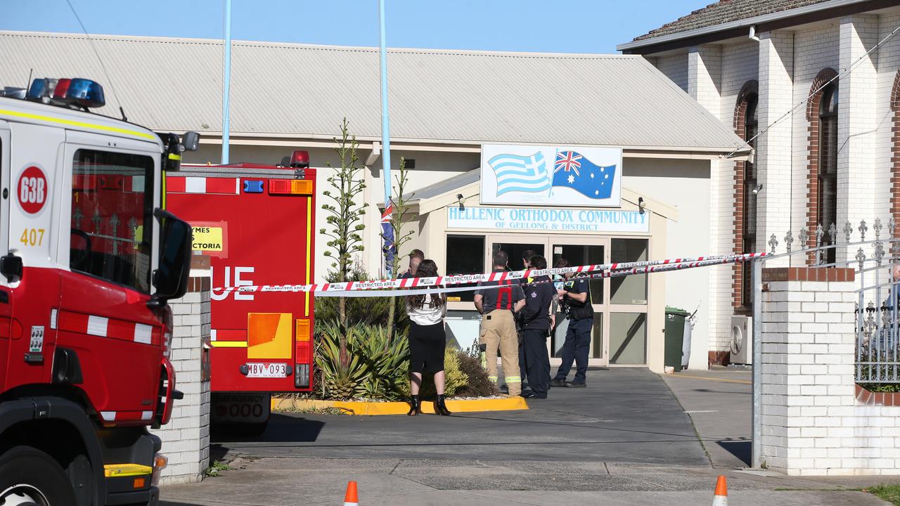An elderly man has driven a car into a Greek Orthodox Church community hall. Picture: Alan Barber