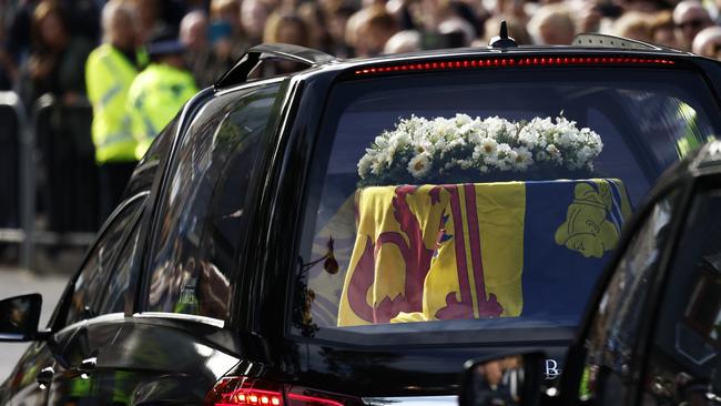 Part of the special plans detail how the Queen’s coffin will be transported. Picture: Getty Images