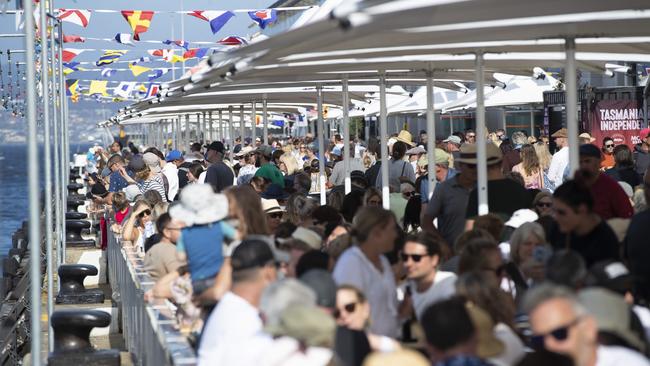 Crowds at the Taste of Tasmania. Picture: LUKE BOWDEN