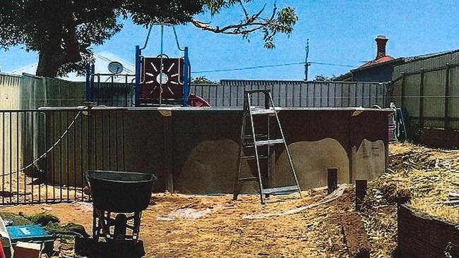 The pool built by unlicensed builder Cameron Sellick that ruined a family's Christmas. Source: Attorney-General's Department