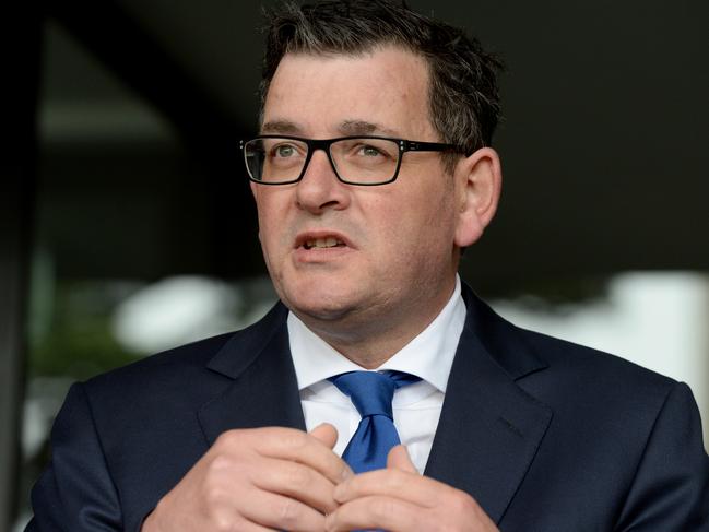 MELBOURNE, AUSTRALIA - NewsWire Photos SEPTEMBER 21, 2022: The Victorian Premier, Daniel Andrews, speaks to the media at Parliament House in Melbourne on the last sitting day before the November state election. Picture: NCA NewsWire / Andrew Henshaw